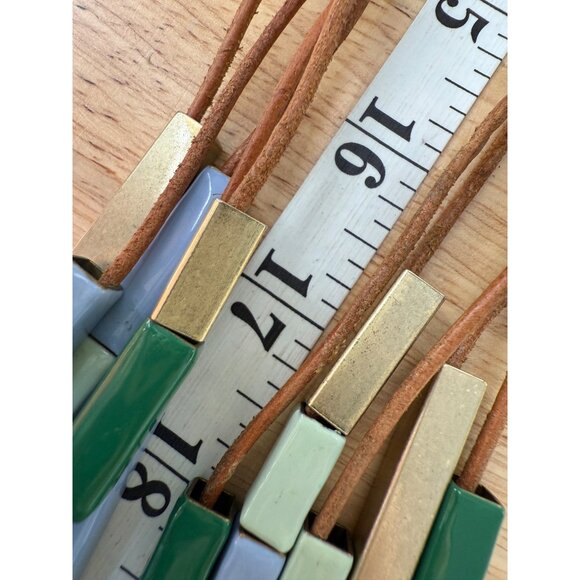 Kate Spade Saturday New York Beaded Confetti Statement Necklace W/ Leather Cord - Picture 7 of 16